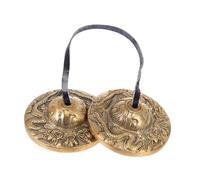 Mipcase Platillo De Percusión Pequeño De Cobre Diseño Doble Dragón, Campana De Meditación Para Yoga y Terapia, Instrumento De Platillos De Latón Portátil Para Mindfulness