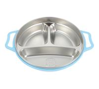 Mipcase Plato Dividido Infantil Inoxidable Plato de Comida para Tapa Diseño de Compartimentos para Snacks y Comidas para Almuerzos Casa o Picnic