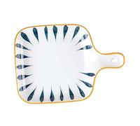 Mipcase Plato para Horno y Microondas Resistente y Fácil de Limpiar Diseño para Capacidad para Aperitivos y Postres Color Madera Nórdico