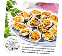 Mipcase Plato para Ostras Inoxidable Parrilla Resistente para Mariscos Bandeja con Ranuras para Ostras y Almejas Herramienta de Cocina para Hogar y Restaurante