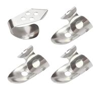 Mipcase Púa de Pulgar Ajustable de Acero Inoxidable para Guitarra y Banjo 4 Piezas Plateadas Selección Cómoda y Resistente para Dedos Accesorios para Instrumentos Musicales