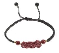 Mipcase Pulsera Feng Shui Unisex de Cuerda Trenzada con Amuleto Pi Yao de Riqueza y Suerte Pulsera China de Protección y Fortuna para Hombres y Mujeres