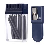 Mipcase Recarga de minas circulares: Brújula de dibujo de repuesto con sacapuntas, herramientas de dibujo para estudiantes, recargas de compás para geometría, matemáticas