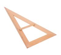 Mipcase Regla Escuadra de Madera para Enseñanza Escolar Transportador Grande con Asa para Dibujo Geométrico Herramienta Didáctica Precisa para Maestros Aula