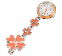 Mipcase Reloj de Bolsillo y Rosa de Enfermería, Esfera Redonda Clip | Metal y Espejo de Vidrio, Estilo Delicado y Moderno, para Uniformes, Mochilas, Farmacias y Estudiantes