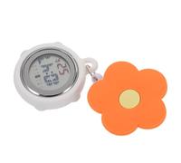 Mipcase Reloj Digital de Enfermera con Clip Retráctil Diseño Luminoso y Resistente al Agua con Clip Floral Naranja para Enfermeros Estudiantes y Paramédicos Cómodo y Seguro para Turnos