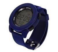 Mipcase Reloj Digital Deportivo Azul Multifuncional Luz Nocturna Correa de Silicona Cómoda Calendario Alarma y Cronómetro para Uso Exterior y Estudiantes
