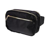 Mipcase Riñonera de Viaje Negra para Mujer, Bolsa de Cintura de Nailon Ajustable, Práctica y Ligera, Riñonera Deportiva para Senderismo, Ciclismo y Correr al Aire Libre