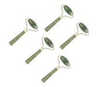 Mipcase Rodillo de Jade Natural para Ojos 5 Piezas Masajeador Facial Ligero y Anti-envejecimiento Adecuado para Cuidado en Viajes y Tejido Cómodo