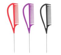 Mipcase Set 3 Peines Para Cardar El Cabello Peine De De Rata Y Peine Peluqueria De Púa Metálica Para Seccionar Trenzar Mechas Y Coloración En Salón O En Casa