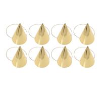 Mipcase Sombreros de Fiesta de Cumpleaños Adultos, 8 Piezas, Diseño Cónico Dorado Champán Tira para Cabeza, Accesorios para Fiestas Infantiles y Decoraciones Festivas