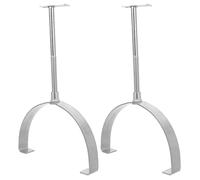 Mipcase Soporte Ajustable para Pararrayos de Caballete, 2 Unidades, Abrazadera de Hierro para Techos de Tejas Curvas Españolas, Accesorios de Protección contra Rayos para Sistemas