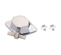 Mipcase Soporte Base de Metal Tom de Suelo Placa de para Plata Resistente Fácil de Usar y Transportar, Compatible Set para Rack de Batería Drum