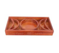 Mipcase Soporte para Carta del Tarot, Porta Piedras de Cristal, Marrón, Madera, Resistente al Desgaste, Ligero, para Carta del Tarot, Escena de Altar