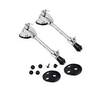 Mipcase Soporte para Patas de Bombo de Acero Inoxidable Ajustable 360° Espuelas Antideslizantes de Goma, Juego de 2 Piezas para Batería y Accesorios de Percusión