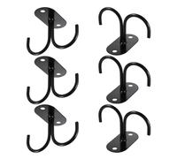 Mipcase Soporte para Tazas de Hierro Resistente 2 Ganchos, Pack de 6 Unidades, Organizador para Cocina y Comedor, Perchas para Colgar Tazas y Porta Copas Funcional para Almacenamiento