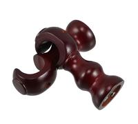 Mipcase Soportes de Madera Maciza para Barra de Cortina 285 MM Juego de 2 Piezas Color Rojo Marrón Accesorios de Fijación para Montaje en Pared Soporte Resistente para Cortinas de