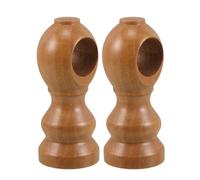 Mipcase Soportes para Barras de Cortina de Madera Maciza 2 Unidades Color Madera Natural Base Fija Segura Soportes para Montaje Pared Ideales para Cortinas Romanas Dormitorio y Sala