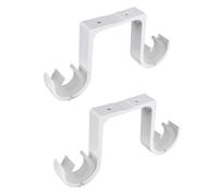 Mipcase Soportes para Cortinas de Doble Barra 30 Cm Aluminio Resistente la Corrosión Instalación Techo Hogar Accesorio para Barras Dobles Juego 2 Unidades