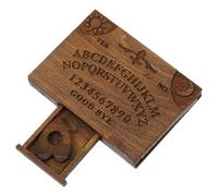 Mipcase Tablero de Espíritus Mini de Madera con Cajón Oculto, Símbolos Místicos para Cosas de Brujas y Suministros para Fiestas de Halloween, Decoración Compacta para Casa de Muñecas