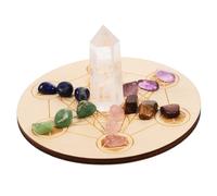 Mipcase Tablero De Información De Adivinación Piedras De Chakra y Accesorios Ligeros Para Meditación y Ambiente Espiritual