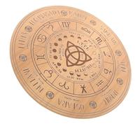 Mipcase Tablero de Péndulo de Madera de Tallada Grande Superficie Pulida y Bordes Lisos Tablero de Adivinación para Radiestesia y Tarot Suministros para Uso Astrología y Psicoterapia