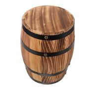 Mipcase Taburete Rústico de Madera Maciza de Barril de Vino, 27 Cm, Multifuncional para Jardín y Patio, Taburete Decorativo Soporte para Flores Adecuado para Exteriores y Mobiliario