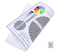 Mipcase Tarjeta de Prueba para Calibración de Enfoque y Colores Herramienta de Instalación CCTV Resistente para Cámaras Interiores y Exteriores Patrón Cromático para Alineación de Lentes