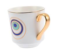 Mipcase Taza de Cerámica Turca con Ojo Maléfico Taza de Café Decorativa para Casa y Oficina para Leche Café y Diseño Artesanal y Detalles Exquisitos