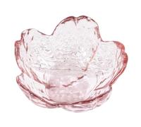 Mipcase Taza de Vidrio Japonesa para Manicura Diseño Delicado de Flor de Cerezo Rosa, Soporte Práctico para Pinceles y Líquido Removedor en Salón y Vida Diaria