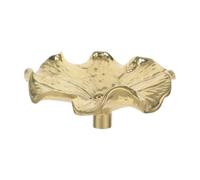 Mipcase Tirador de Latón Dorado Diseño de Hoja de Loto para Armarios y Cajones, Estilo Moderno Oriental, Fácil Acceso y Decoración para Cocina y Muebles