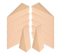 Mipcase Topes de Puerta de Suelo Triangulares de Madera Natural, Cuñas Antideslizantes 12 Piezas (10x2x2 Cm) para Muebles, Puertas Que Se Abren hacia Afuera y Uso en Oficina y Hogar