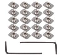 Mipcase Topes de Ventana de Acero Inoxidable 304 para Limitador de Herraje 20 Unidades Bloque de Fijación para Ventana Abatible Accesorio de Seguridad Hogar y Oficina