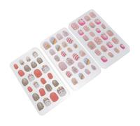 Mipcase Uñas Postizas para 72 Piezas Kit de Arte de Uñas Punta de Cobertura Completa Infantiles Diseño de Unicornio y Niña Set DIY Estilo Aleatorio