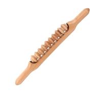 Mipcase Varilla de Masaje de Madera Natural 43 Cm Rodillo Doble para Masaje Profundo Corporal Relajante Muscular y Bienestar, Palo de Relajación para Yoga y Terapia Física