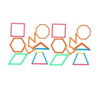 Mipcase Varitas Geométricas de Plástico 100 Piezas Conjunto Educativo 5 Tamaños 4Cm 5Cm 6Cm 8Cm 9Cm Juguetes Sensoriales para Enseñanza Matemática y Aprendizaje de Formas en Aula