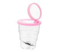 Mipcase Vaso para Observar Insectos Contenedor para Visor De Insectos Observador De Insectos Lupa para Observar Insectos Lupa para Plástico Rosa