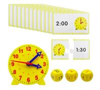 MIPIACE 1 Conjunto de Reloj de Aprendizaje para niños,Student matematicas Clock,Relojes de demostración de 1ª Clase,Relój de demostración de para niños 6, 7, 8, 9 años.