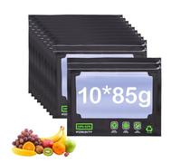 MIPIACE 10 Pcs 80g Bolsas con Cierre Hermético 25x20cm Antiestáticas Resistentes a Los Rayos UV Inodoras a Prueba de Humedad Prevención del Moho para Bocadillo Vainilla Ingredientes Condimento