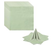 MIPIACE 100 Piezas Servilletas de Papel Verde Salvia 25 x 25 cm Servilletas de Color Verde Salvia 2-Ply Salvia Eucalipto Servilletas de Cocktail para Bodas Cenas Cumpleaños Baby Shower Fiestas