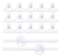 MIPIACE 50 Piezas Ventosas Transparentes Acuario 4mm Soporte para Ventosa Acuario Tubo Calefacción Soporte Sujeta Tubos Acuario Línea Aérea Bomba Tubo Soporte