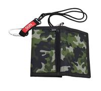 MIPIACE Camuflaje Wallet Cartera Delgada de Camuflaje Carteras de Lona deCamuflaje Billeteras Triples de Lona con Cremallera y Gancho de Metal para Niños Adolescentes Regalo de Cumpleaños