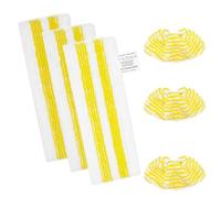 MIPIACE Juego de 6 Almohadillas de Microfibra para Karcher SC 2 SC 3 SC 4 SC 5 Almohadillas de Boquilla de Mano Paños de Microfibra de Repuesto 3 Boquillas de Suelo y 3 Boquillas de Mano para Limpio