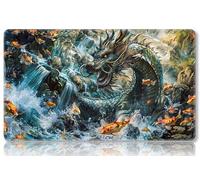 Mipikel Tapete de juego para MTG, tapete de juego con zonas, tamaño 24 x 14 pulgadas, TCG y tapete de juego de mesa para tarjetas, bolsas de almacenamiento gratis, alfombrilla de mouse (colorido 18,