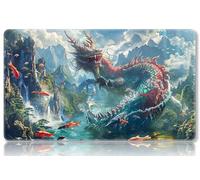 Mipikel Tapete de juego para MTG, tapete de juego con zonas, tamaño 24 x 14 pulgadas, TCG y tapete de juego de mesa para tarjetas, bolsas de almacenamiento gratis, alfombrilla de mouse (colorido 16,