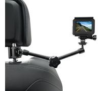 Mippko Soporte de cámara para reposacabezas de Coche para GoPro/Insta 360/DJI OSMO/AKASO/Video/DSLR, Base de 1.57 Pulgadas de diámetro, Brazo mágico de 10 Pulgadas de Longitud, Soporte de cámara