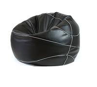 Mipuf.es - Puff Basket Original. Puf con 90 cm de diámetro - Tejido Polipieal Alta Resistencia - Doble Cremallera - Relleno Incluido reciclable - Negro y Plata