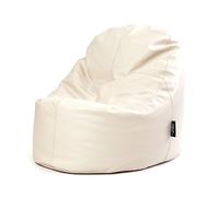 MiPuf Lounge Puff, Piel sintética. Puff con Relleno Incluido. para Interior. Puf amoldable. amoldable y Relleno Incluido para salón, Dormitorio o habitación 85x119x90 cm. Beige