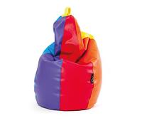 MiPuf - Puff Pera XL Multicolor | Puff con Relleno Incluido EPS de Alta Recuperación | Fabricado en España con Tejido Polipiel Alta Resistencia | Puf Gran Comodidad Doble Costura y Doble Cremallera