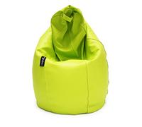 MiPuf - Puff Pera XL Verde | Puff con Relleno Incluido EPS de Alta Recuperación | Fabricado en España con Tejido Polipiel Alta Resistencia | Puf Gran Comodidad Doble Costura y Doble Cremallera